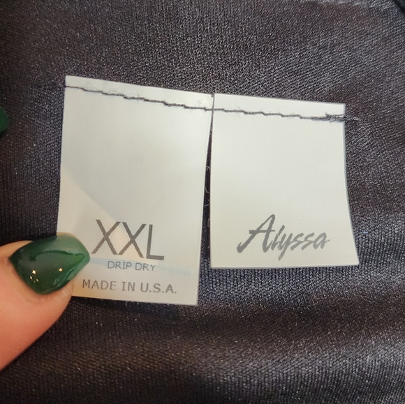 Alyssa Metallic Gold Black Mesh Shrug Jacket Open Front Crop Long Sleeve XXL - Picture 6 of 15